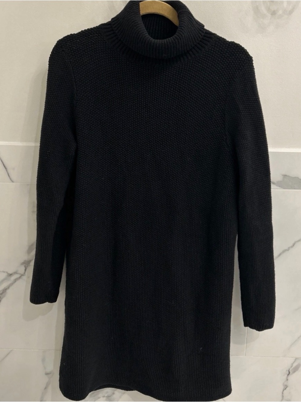 Boden Turtleneck Knit Sweater Dress - Black